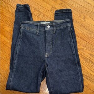 Everlane Women's Dark Blue Jeans The Way High Skinny Jean size 25 regular